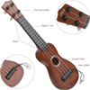Picture of Small Beginners Musical Guitar with 4 Adjustable Strings for Kids Boys and Girls in Dark Brown