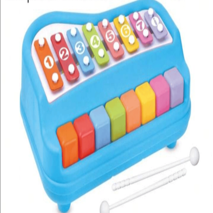 Picture of With children's piano-and xylophone