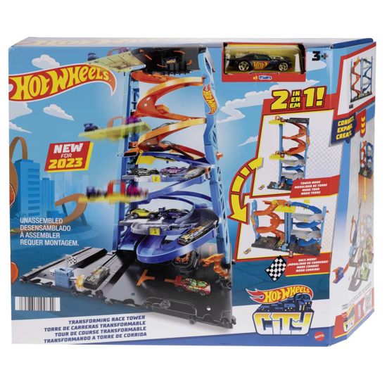 Picture of Hot Wheels City Transforming Race Tower Playset, Track Set With 1 Toy Car