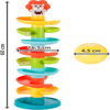 Picture of multi-coloured tower with balls and animal figure on the top