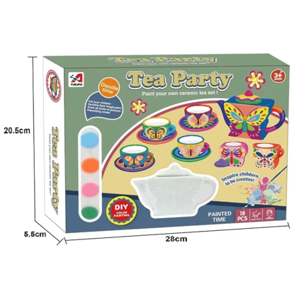 Picture of Paint Your Own Butterfly Tea Party Set