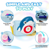 Picture of Interactive Shark shape Bubble Camera Toy for Kids with Light and Music