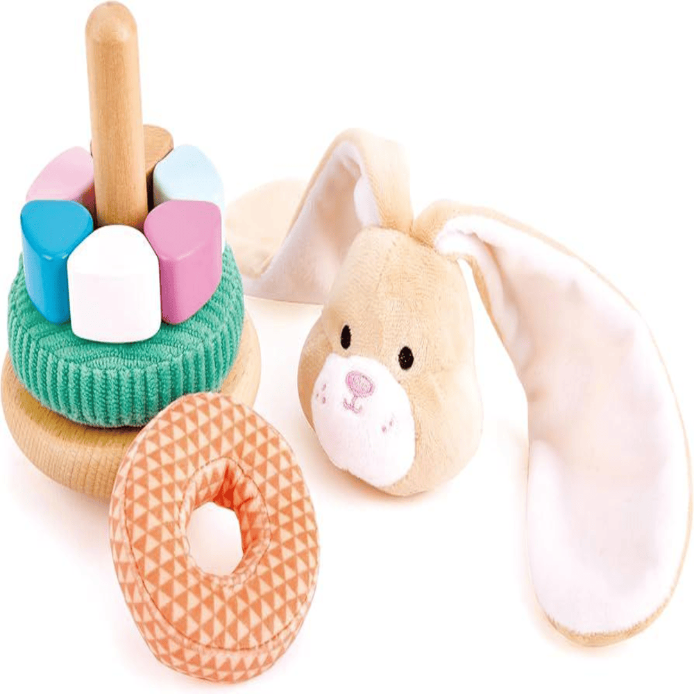 Toy. Rabbit stacking rings